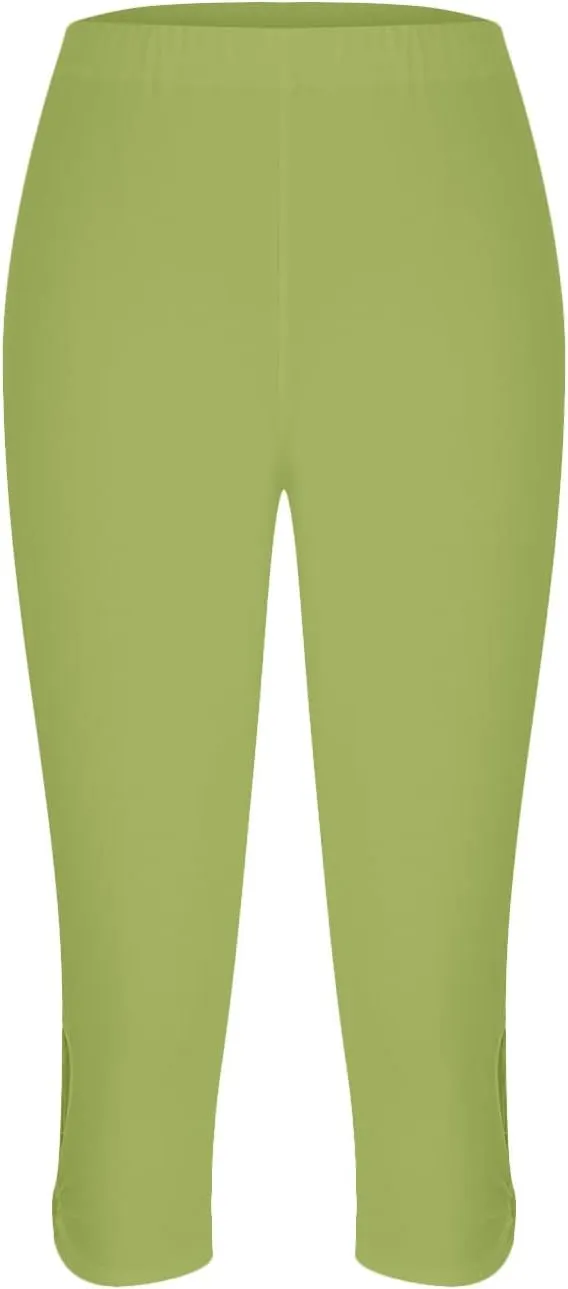 BOXIACEY Capri Leggings for Women 2025 Knee Length Yoga Pants High Waisted Workout Leggings Casual Summer Cropped Pants