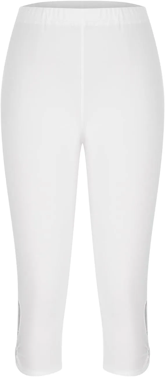BOXIACEY Capri Leggings for Women 2025 Knee Length Yoga Pants High Waisted Workout Leggings Casual Summer Cropped Pants
