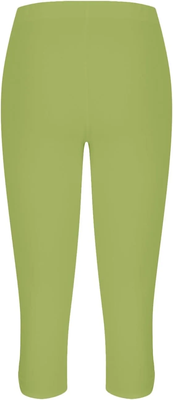 BOXIACEY Capri Leggings for Women 2025 Knee Length Yoga Pants High Waisted Workout Leggings Casual Summer Cropped Pants