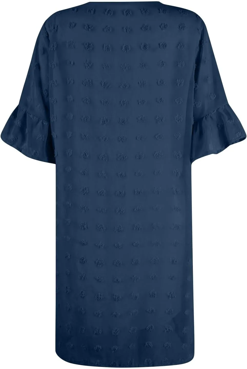 Chiffon Dresses for Women 2024 Summer Smocked Dress Short Flutter Sleeve V Neck Swiss Dot Ruffle Tiered Mini Dress