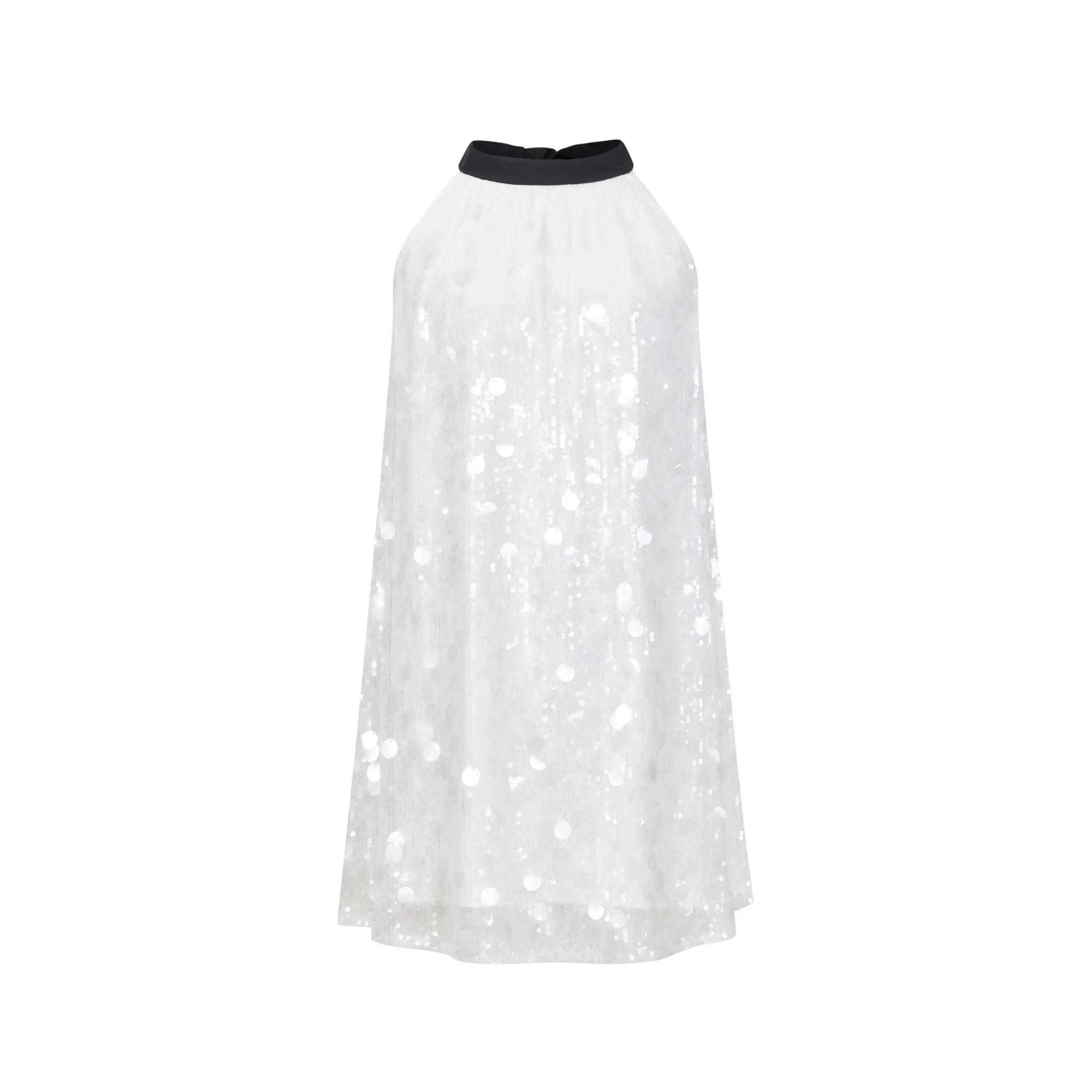 Crystal Beaded Color Clash Big Bow Dress