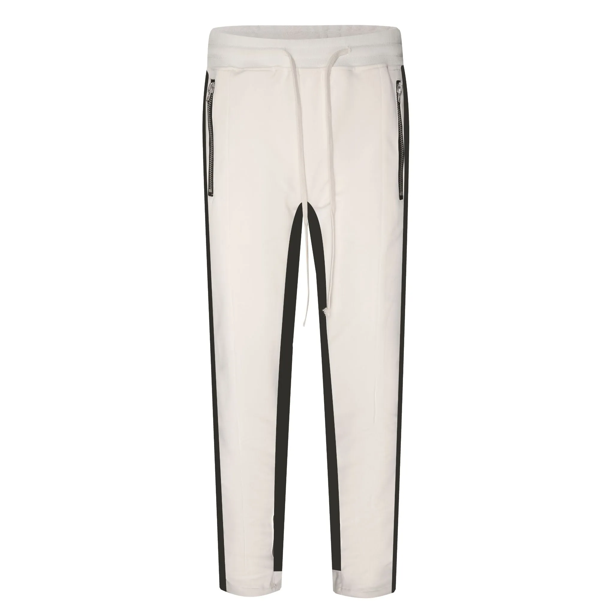 Double Stripped Track Pants v3 - White/Black