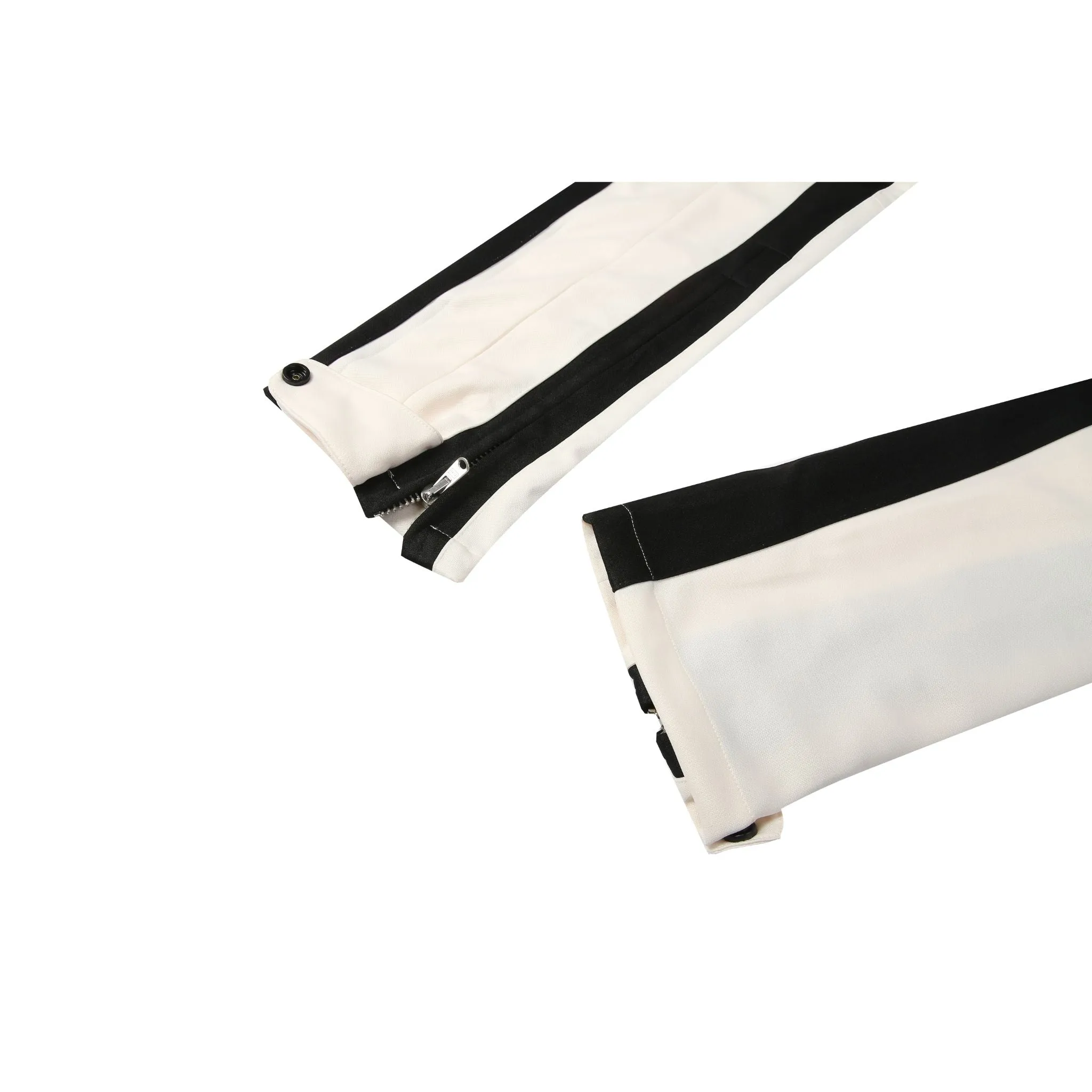 Double Stripped Track Pants v3 - White/Black