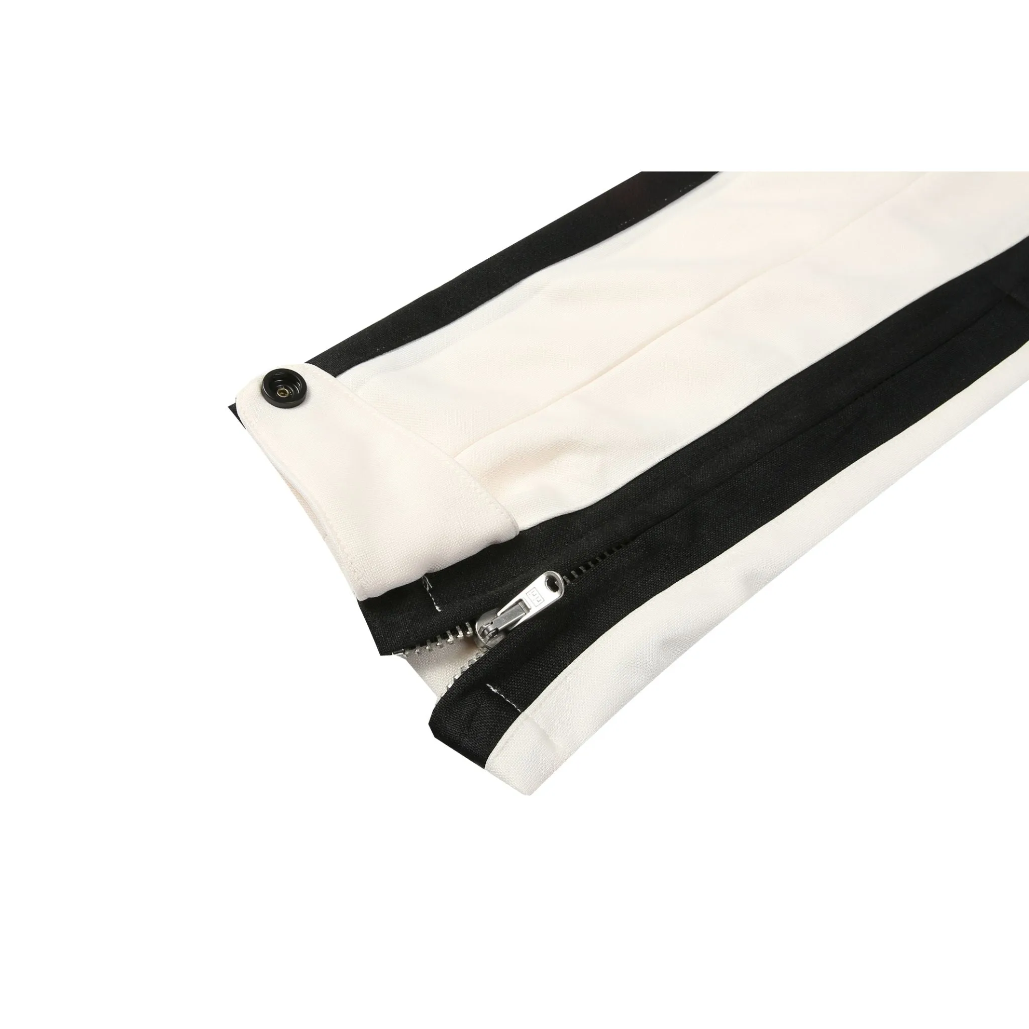 Double Stripped Track Pants v3 - White/Black