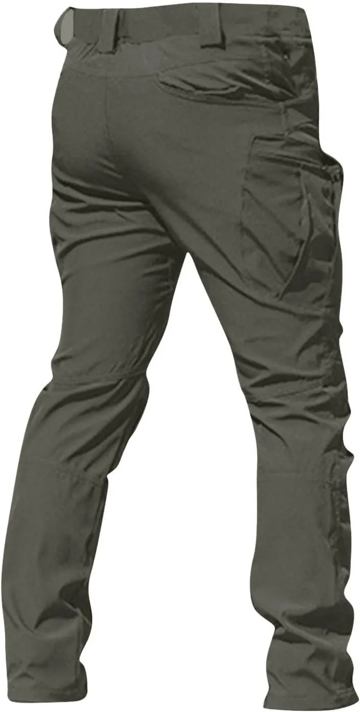 GOFULY Cargo Pants Men Hiking Ripstop Stretch Work Pants Multi Pockets Regular Fit Pants Outdoors Trousers Tactical
