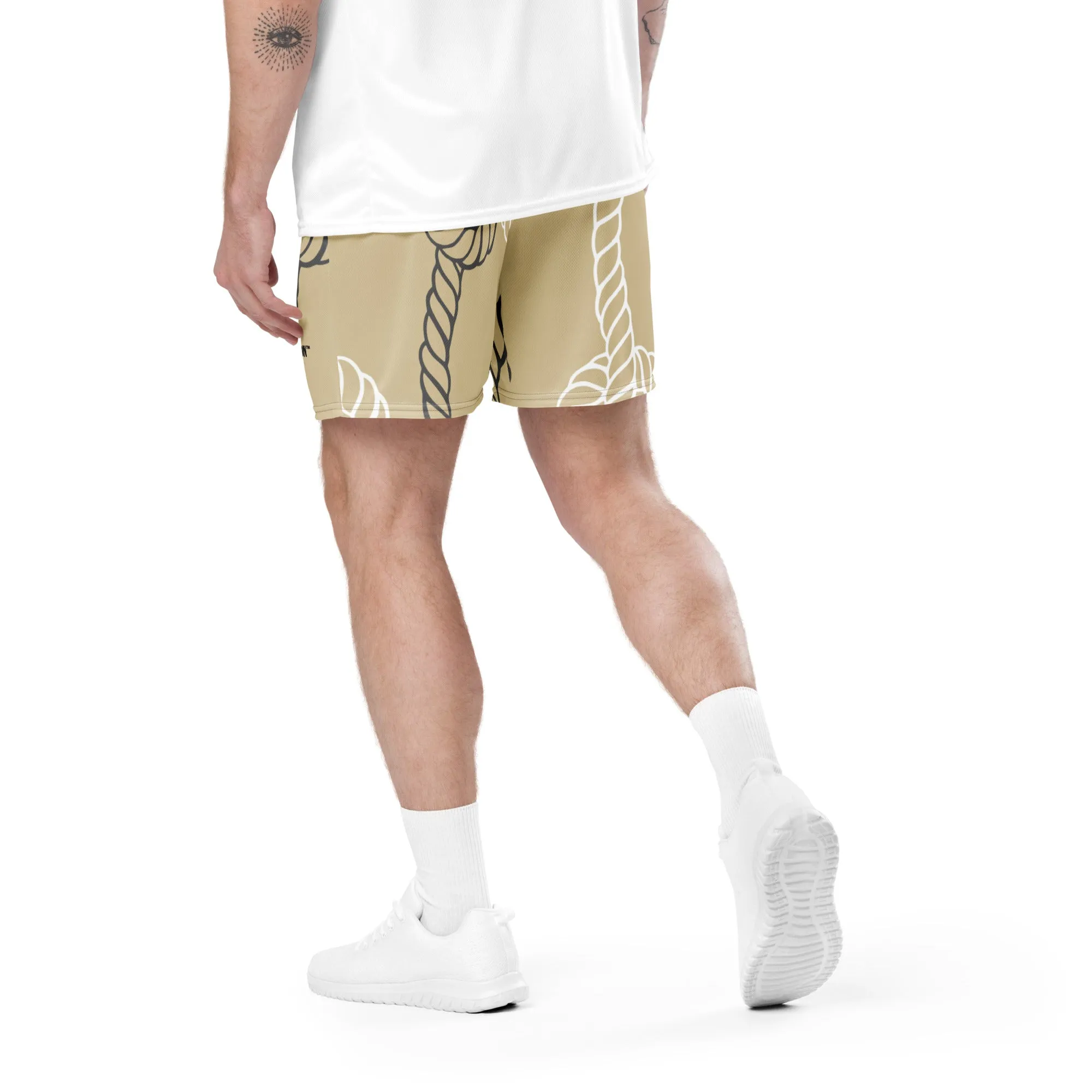 Gold Ropes Unisex mesh shorts