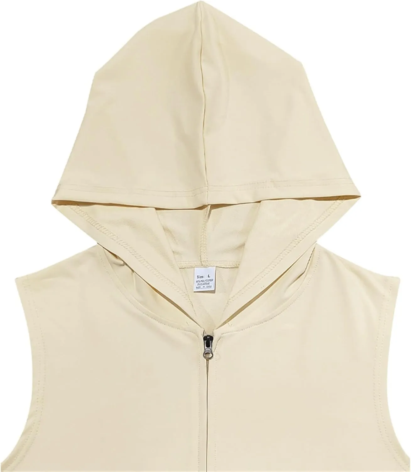 Men's Workout Hooded Tank Tops Lightweight Full Zip Up Sleeveless Gym Shirts Vest Muscle Cut Off T Shirt