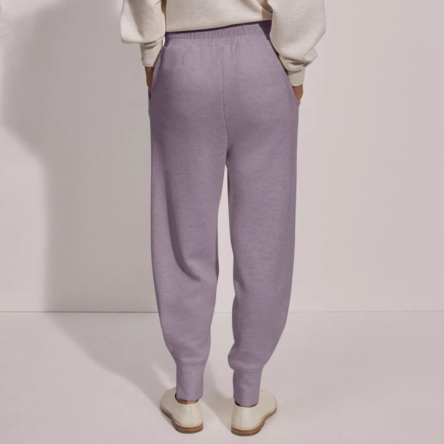 midelxp Baggy Sweatpants for Women Elastic High Waisted Fleece Joggers with Pockets Winter Casual Comfy Y2k Track Pants 2024