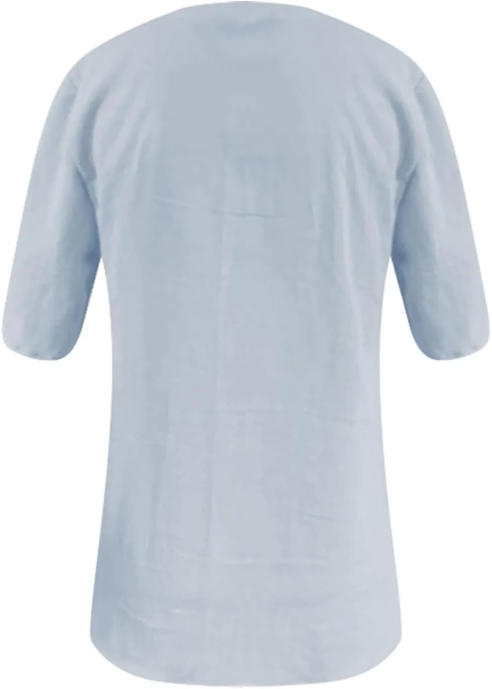 Plus Size Women Cotton Linen Shirts Solid Color Short Sleeve Oversized Tops Casual V Neck Dressy Blouses Tunic Tees