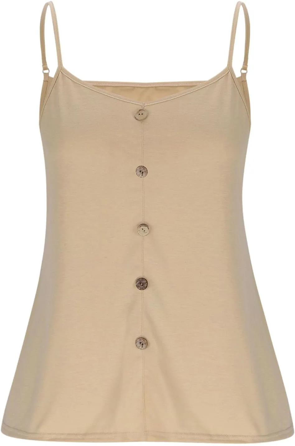 TARIENDY Plus Size Tank Top for Women Loose Casual Summer Flowy Cami Tops Button Lightweight Plain Sleeveless V Neck Shirts