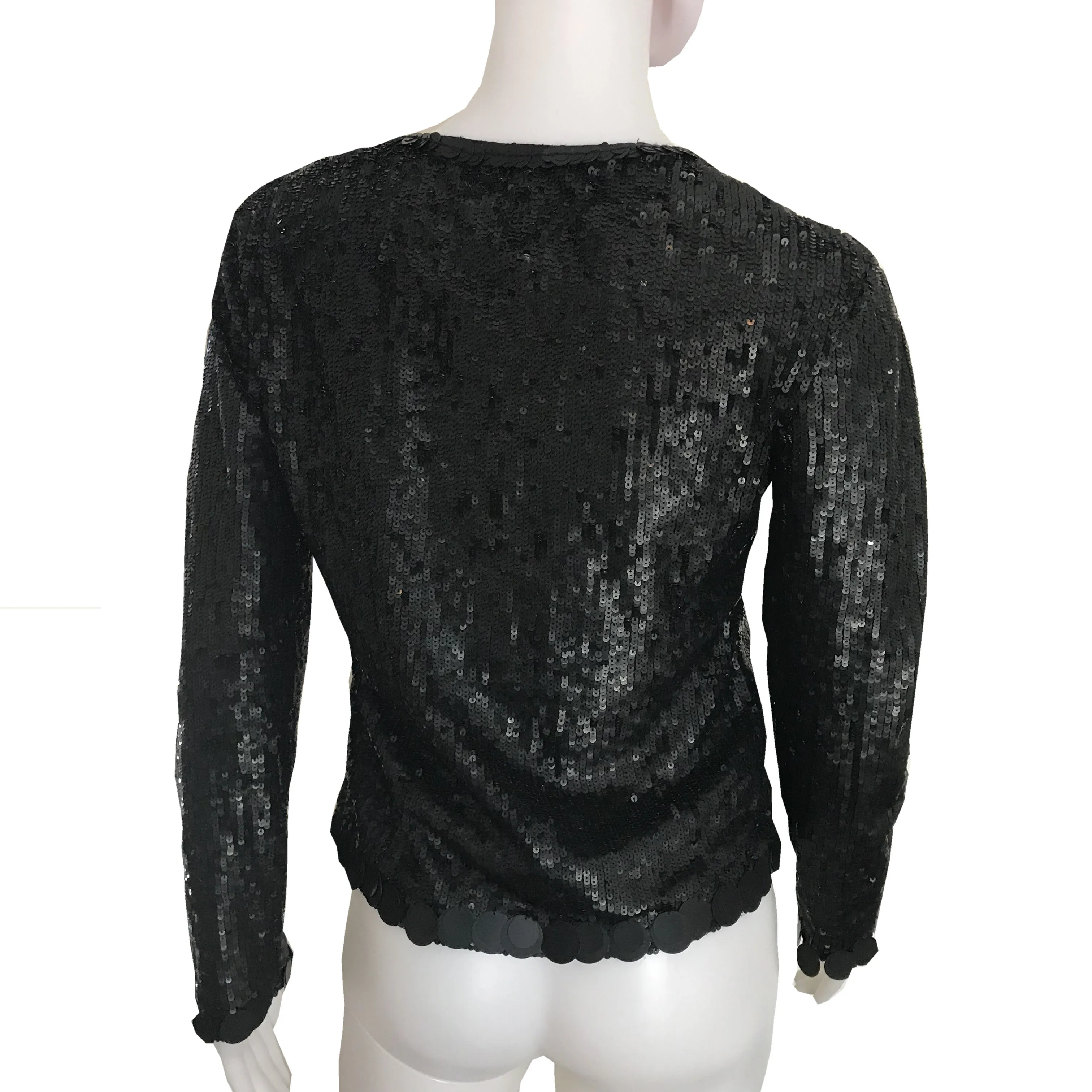 Vintage 1960s Black Sequined Jacket With Paillettes