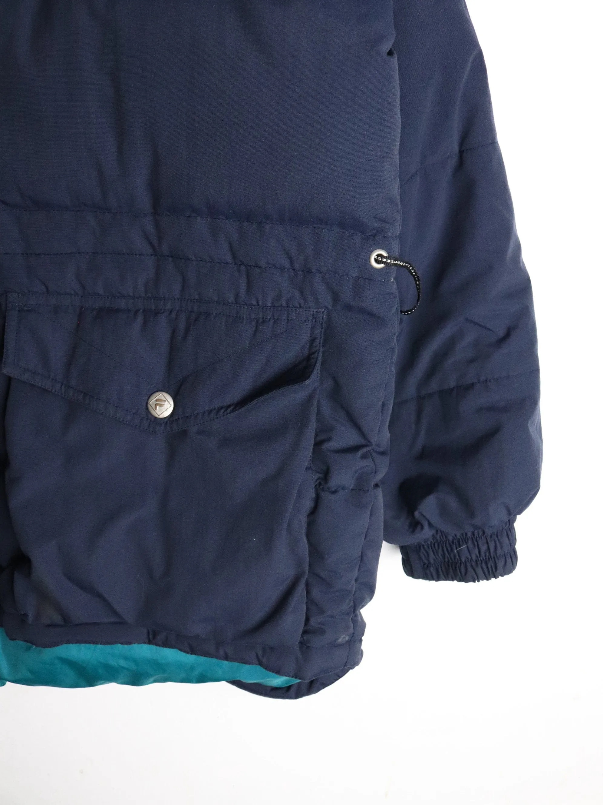 Vintage Fila Jacket Mens Large Blue Down