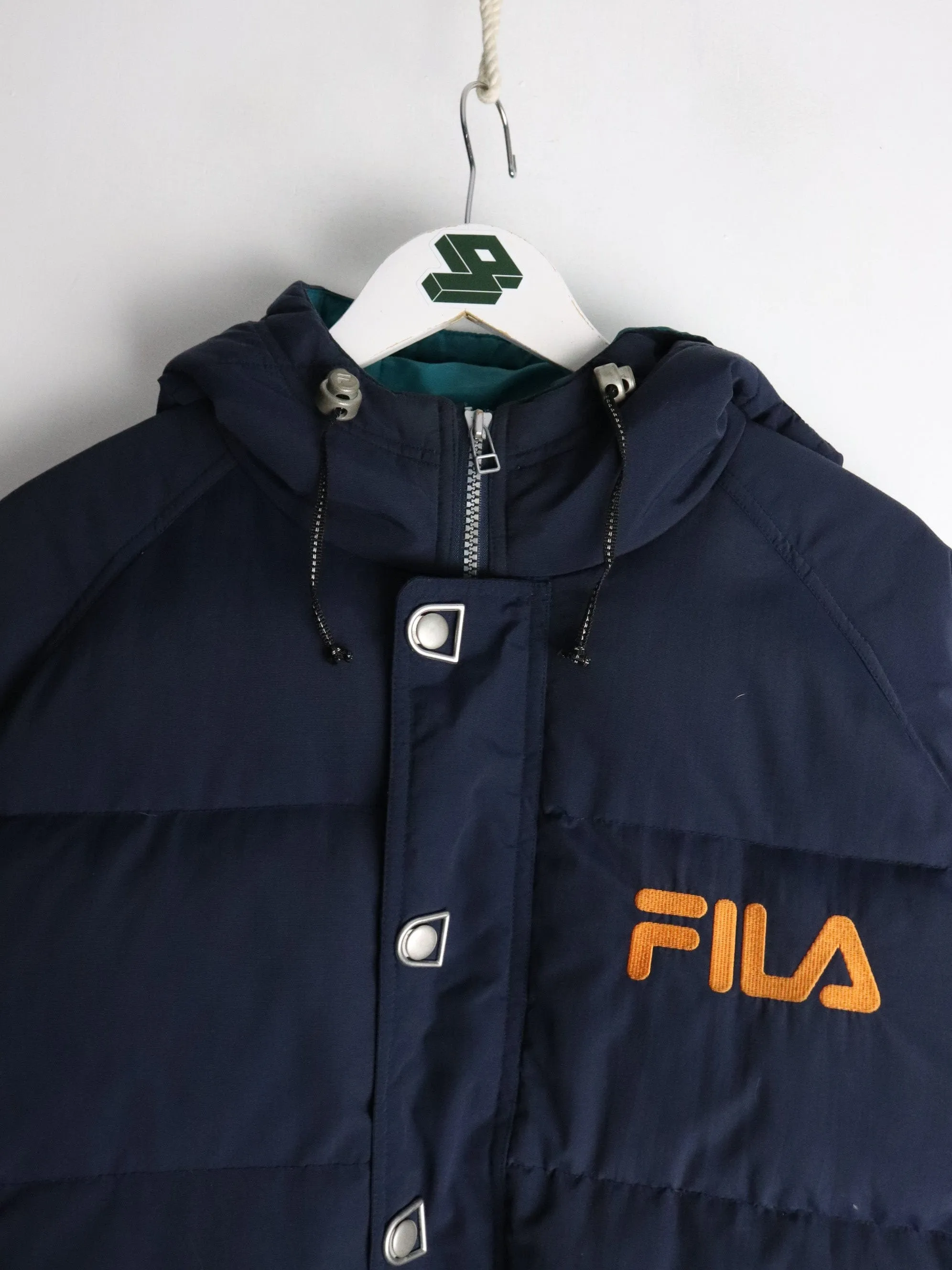 Vintage Fila Jacket Mens Large Blue Down