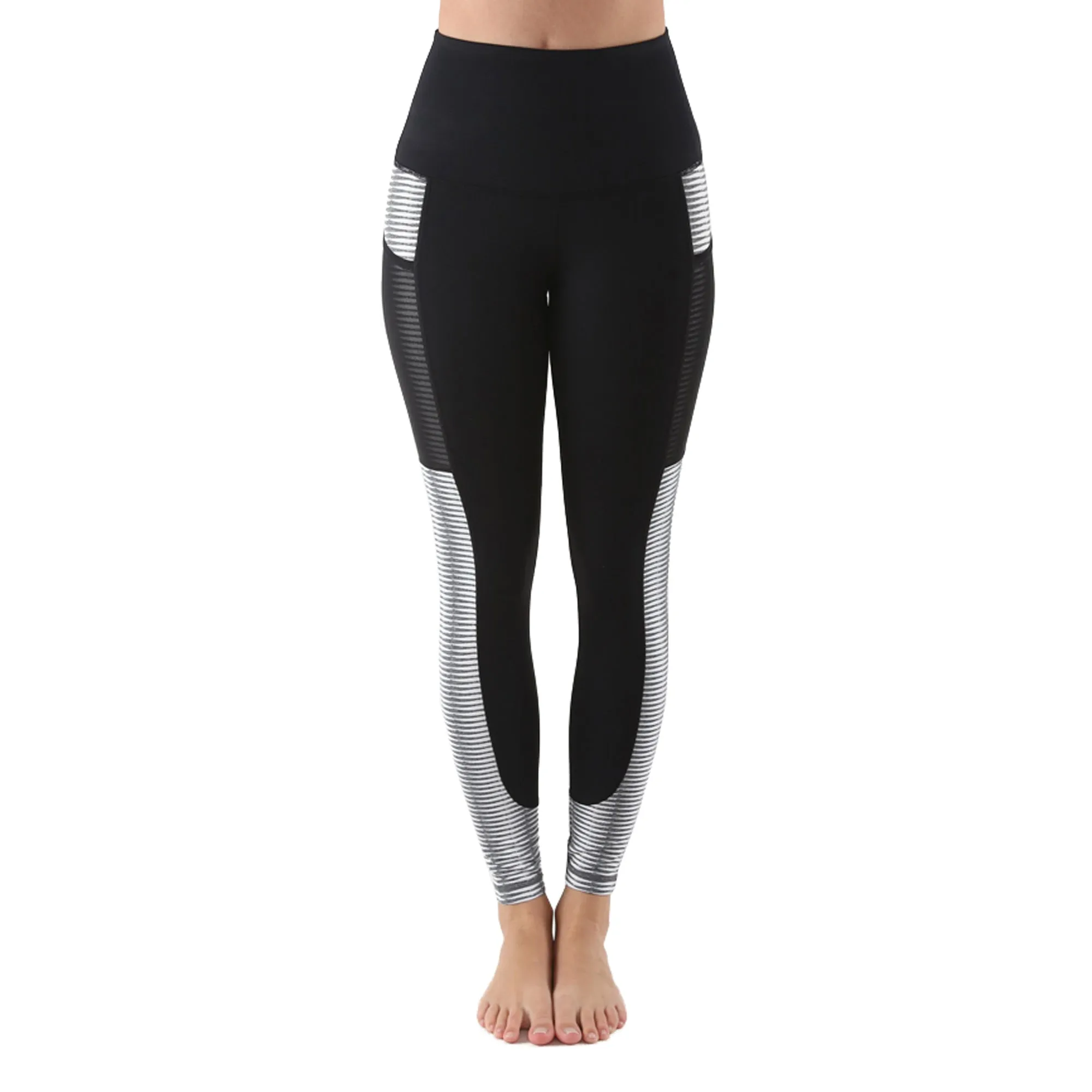 Women's Active Long Yoga Compression Leggings - Black