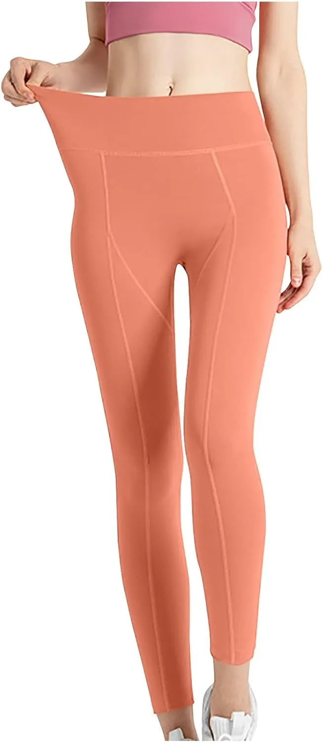 Women's High Waisted Leggings Fitness Sports Running Yoga Athletic Pants Firm Compression Shapewear Leggings