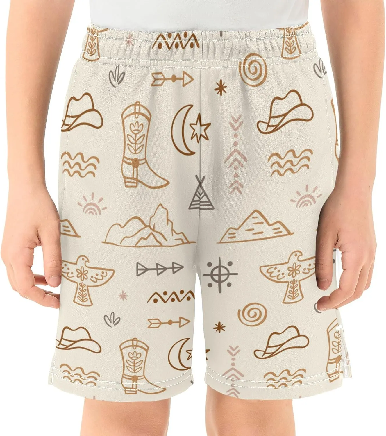 Youth Boys Cargo Shorts Lightweight Athletic Running Workout Shorts with Pockets