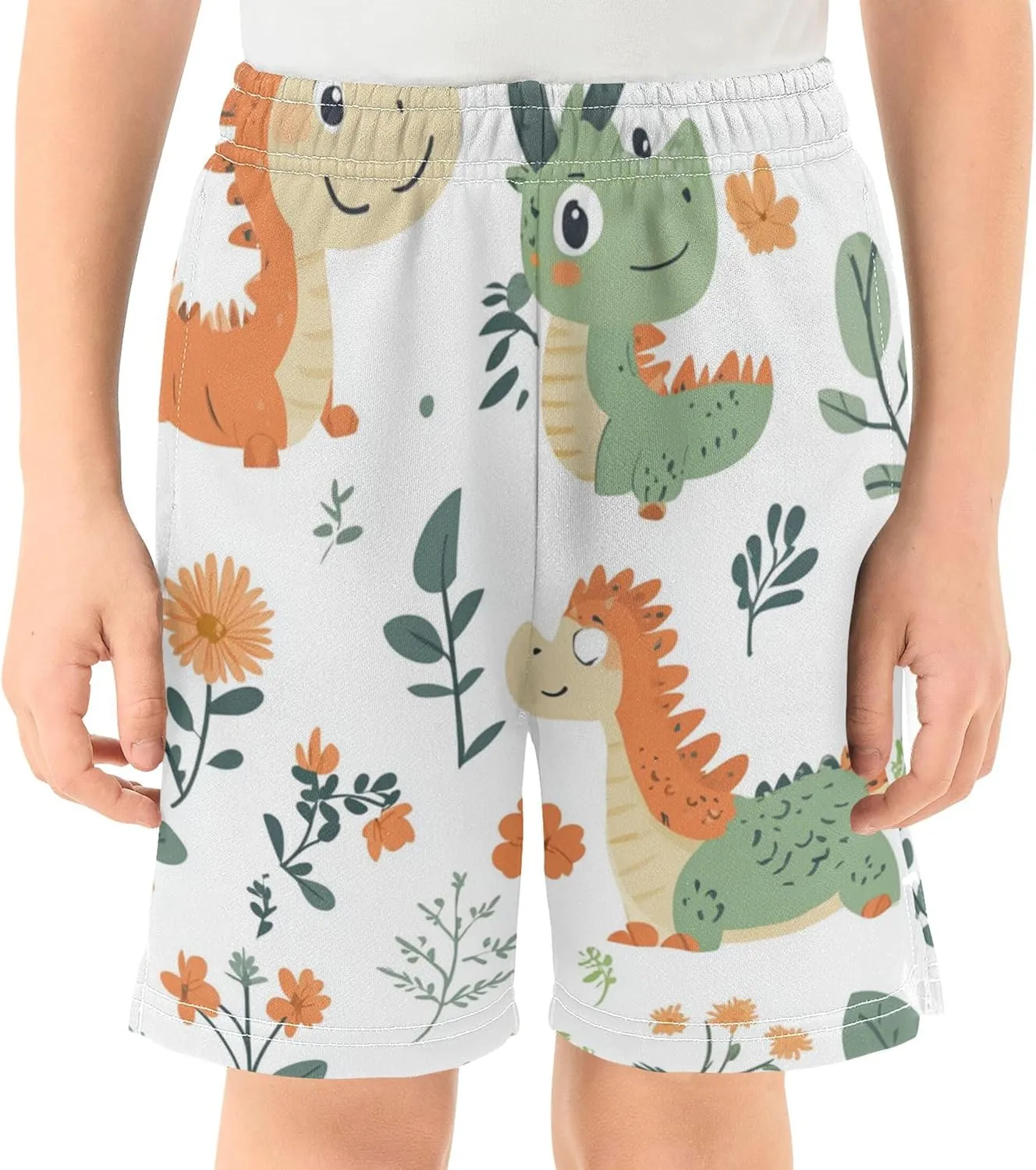 Youth Boys Cargo Shorts Lightweight Athletic Running Workout Shorts with Pockets